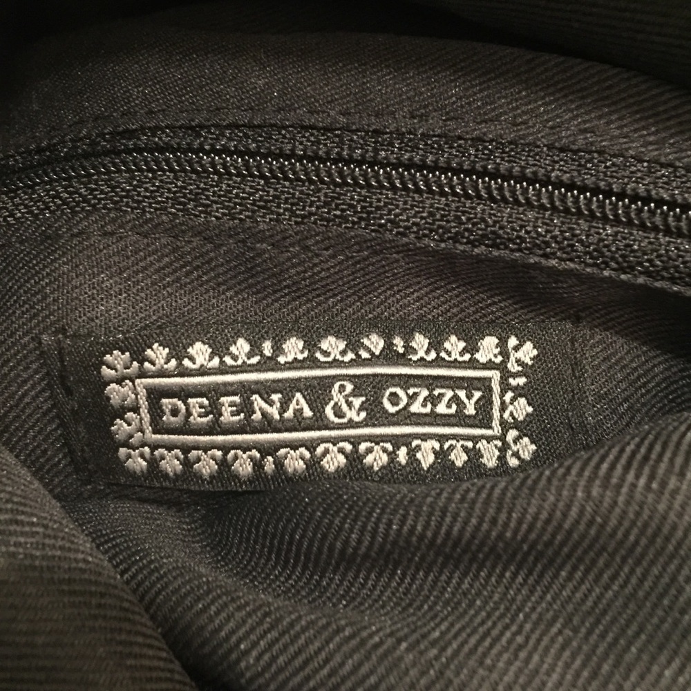 Deena & Ozzy Oversized Black Python Clutch - image 7